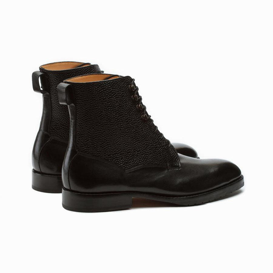 Black Grain Derby Boot