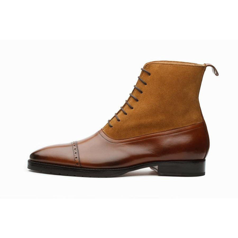 Cognac + Camel Suede Combination Boot