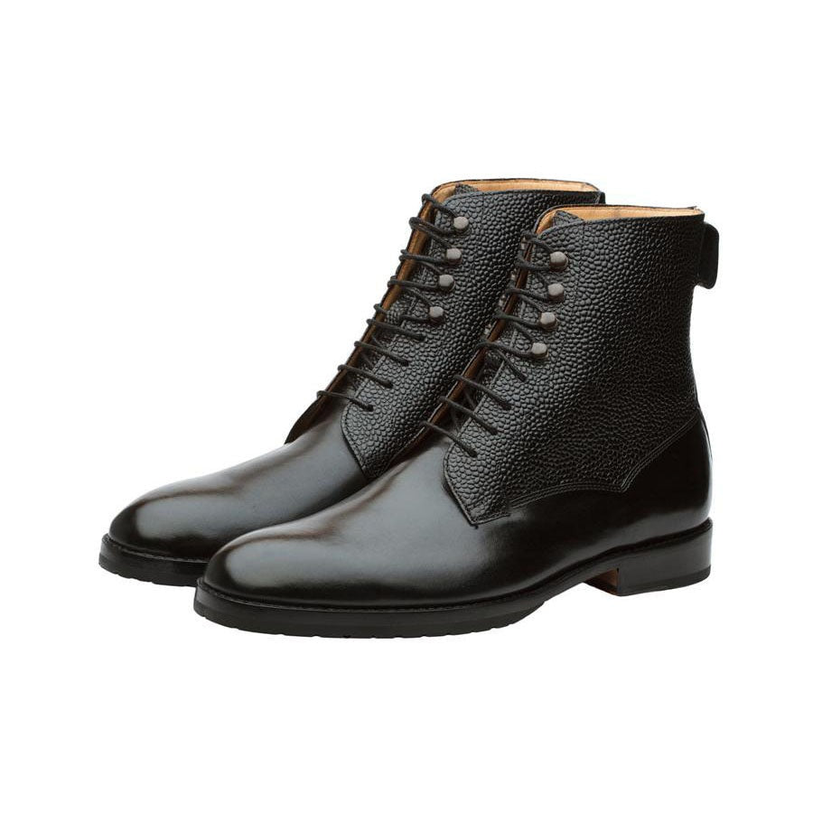 Black Grain Derby Boot